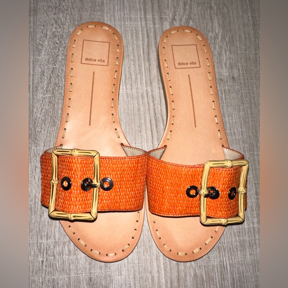 Dolce Vita Sandals Flats Orange Size 8 New